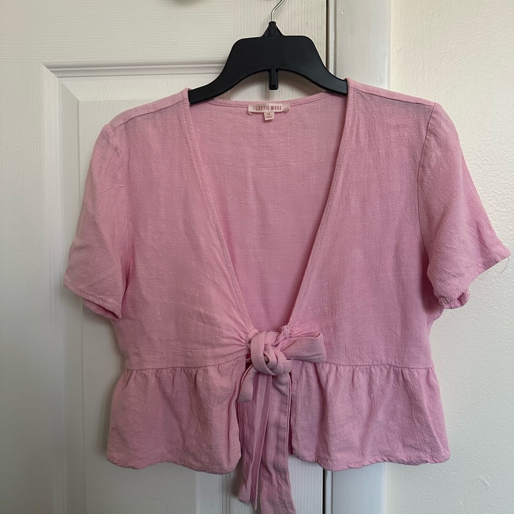 Pacsun Lottie Moss Tie Front Crop Top